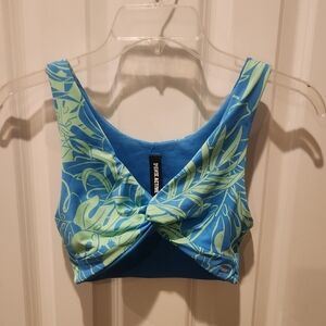 PINK Victoria's Secret Tropical Blue and Green Tank Top